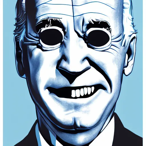 Prompt: joe biden glowing eyes, artstation