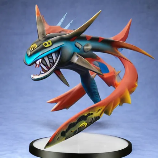 Prompt: kyogre pokemon as a warhammer tabletop figurine t