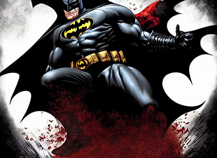 Image similar to batman damned comic book cover art by lee bermejo