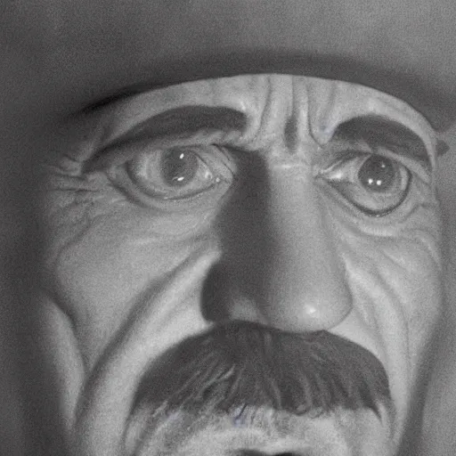 Prompt: gritty realistic mario big nose angry award winning photograph by Tarkovsky