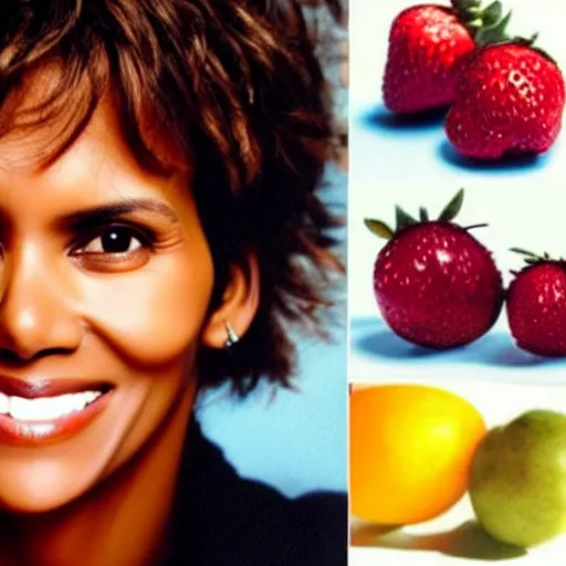 Image similar to halle berry as a berry fruits