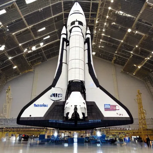 Prompt: The Space shuttle attached to the saturn v