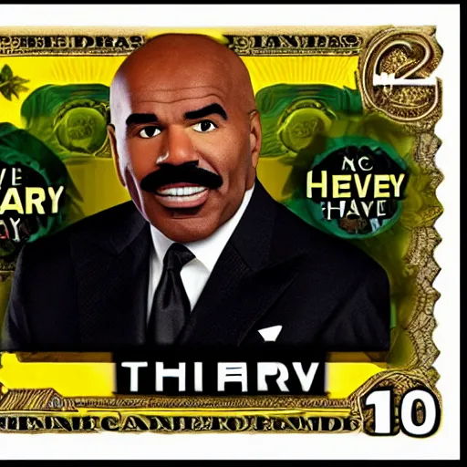 Prompt: Steve harvey on a dollar bill