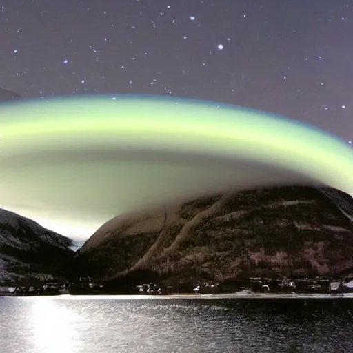 Prompt: Norway spiral UFO, 2009