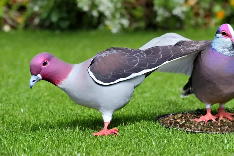 Prompt: eBay listing for a lawn pigeon, webpage screenshot