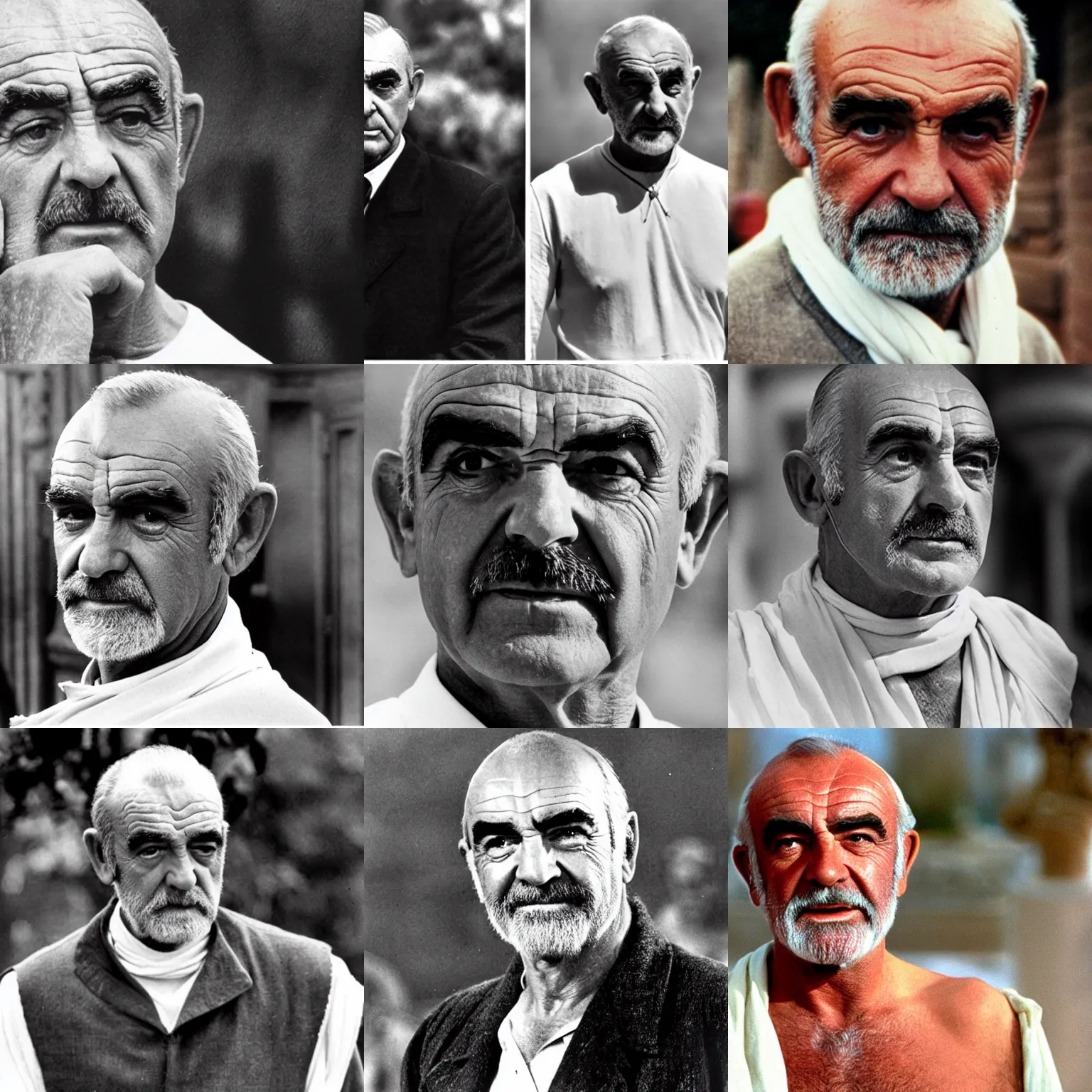 Prompt: still sean connery as gandhi