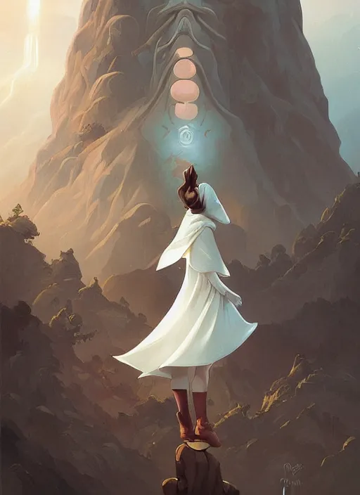 Image similar to Twin Peaks artwork of Emma Watson nun by Peter Mohrbacher