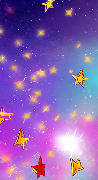 Image similar to shooting stars app background artwork, digital art, award winning