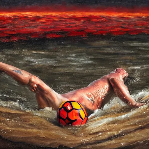 Prompt: a detailed portrait painting of joel glazer drowning in quicksand, manchester united