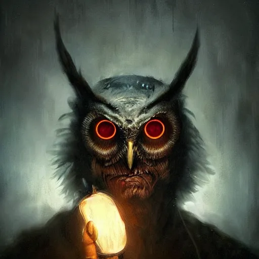 a hyper realistic portrait painting of the owlman, | Stable Diffusion ...