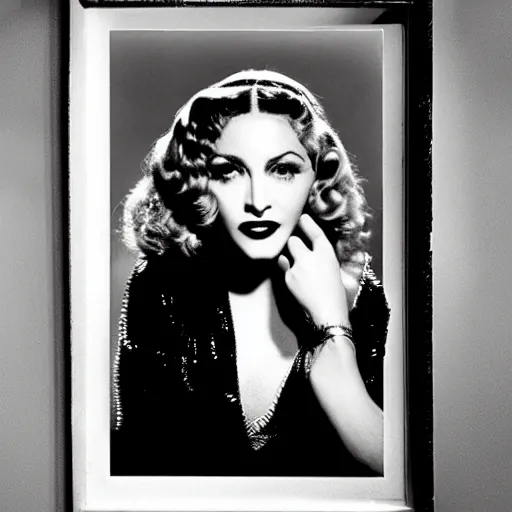 Prompt: Madonna by George Hurrell.