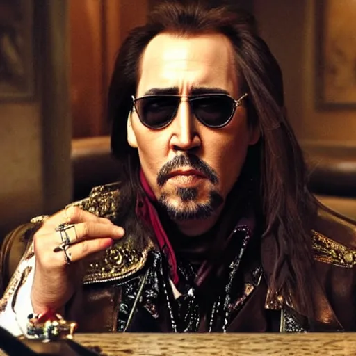 Image similar to nicholas cage as johnny depp