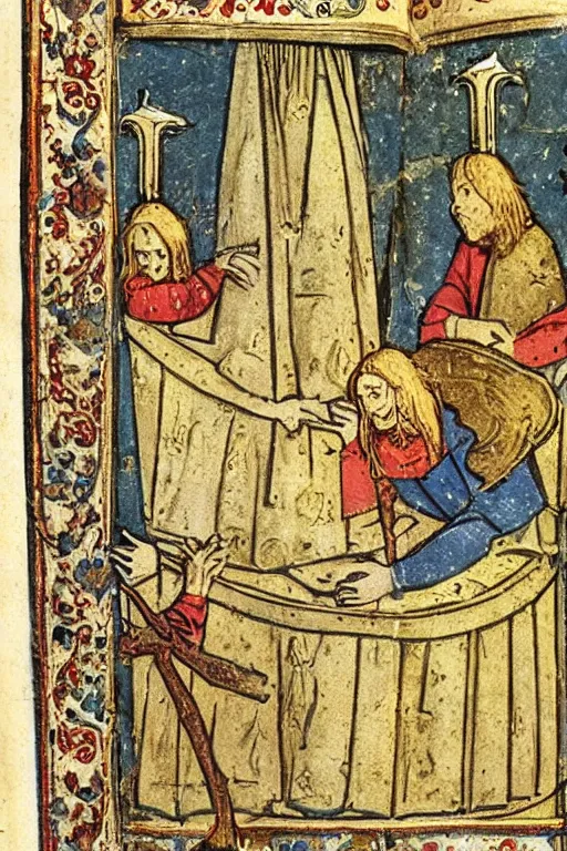 Prompt: a medieval illustrated book on mystical physics