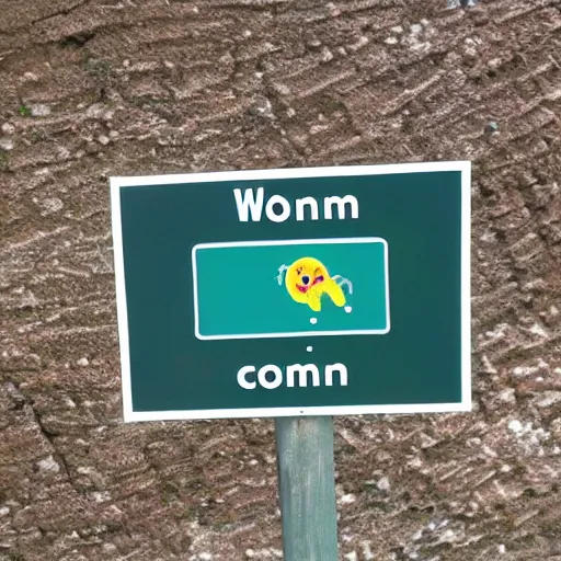 Image similar to sign for worm crossing