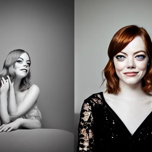 Image similar to emma stone with jewellary crown princess, sensual, beautiful soft light failling on her face, studio photography, nikon 3 5 mm portrait photography, ultra realistic