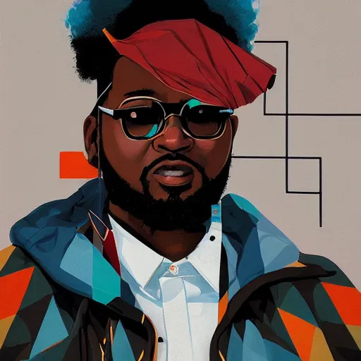 Image similar to T-pain profile picture by Sachin Teng, asymmetrical, Organic Painting , Matte Painting, geometric shapes, hard edges, graffiti, street art:2 by Sachin Teng:4