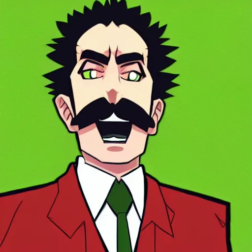 Prompt: render of borat in the danganronpa art style