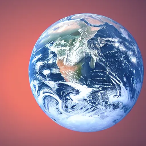 Prompt: 3 d render of earth, white background