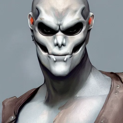 Image similar to ghost face as vega street fighter, ultra realistic, concept art, intricate details, highly detailed, photorealistic, octane render, 8 k, unreal engine, art by frank frazetta, simon bisley, brom