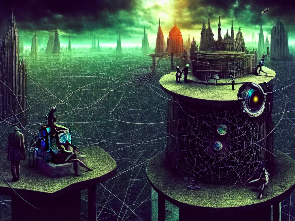 Image similar to highly detailed photo of living is the illusion of dying, trending on deviantart, neo surrealism, sharp focus, 4 k, a lot of little details, octane, masterpiece, art by max ernst