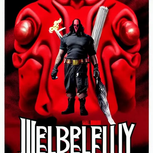 Prompt: twizzlers!!!! hellboy, movie poster, high detail
