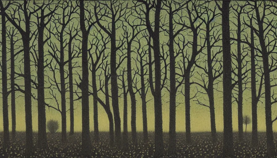 Image similar to Night forest,by David Inshaw