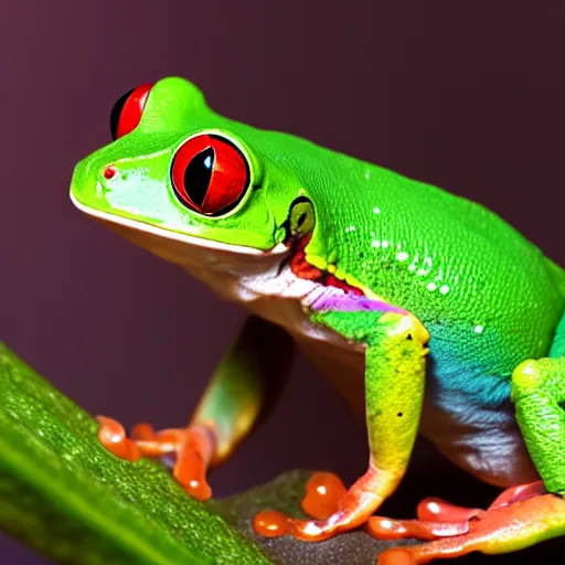 Image similar to red eyed tree frog, national geographic