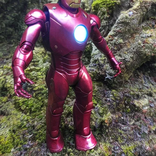 rusty iron man suit with moss being reclaimed by | Stable Diffusion ...