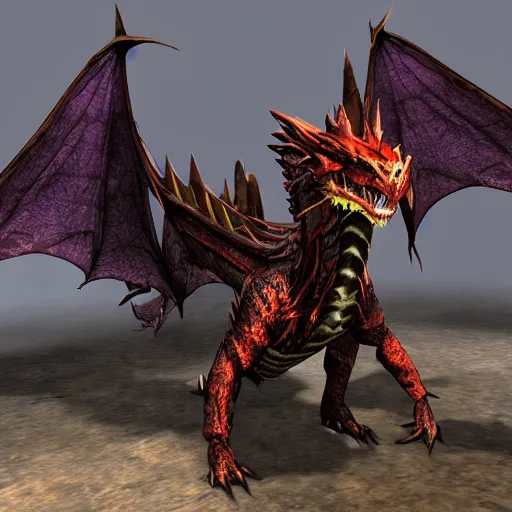 Prompt: dragon in the style of guild wars 2