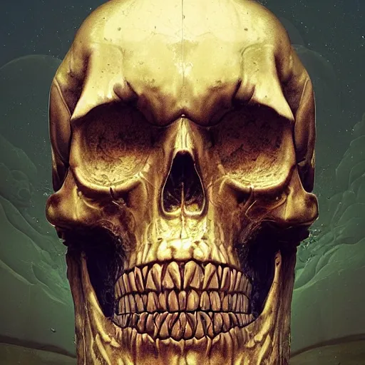 Image similar to portrait_of_a_melting_skull._intricate_abstract._intricate_artwork._by_Tooth_Wu_wlop_beeple_dan_mumford._octane_render_trending_on_artstat