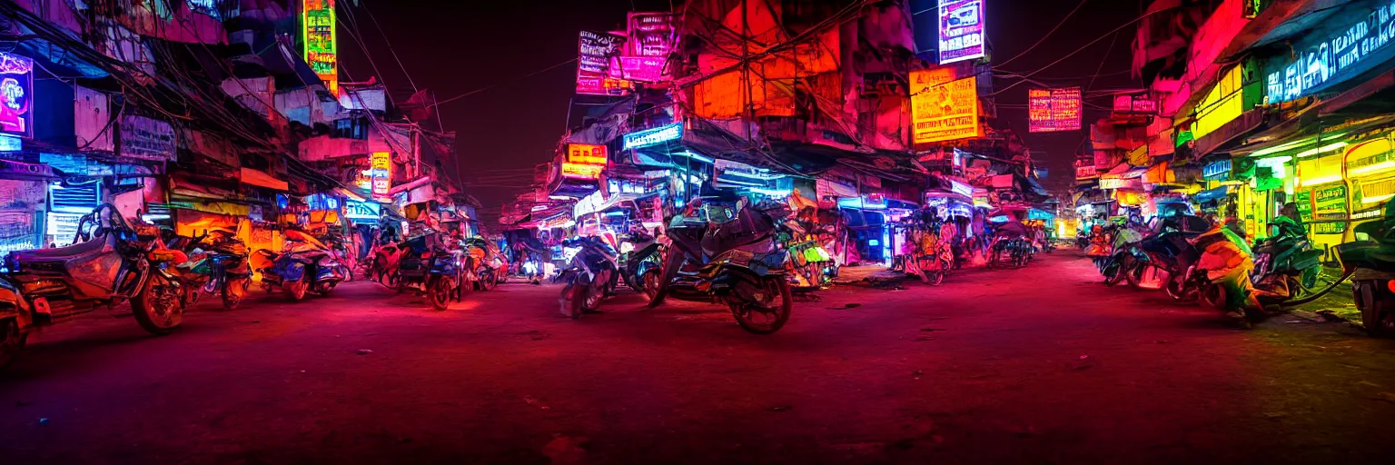 Image similar to Cyberpunk Roads, futuristic Phnom-Penh Cambodia, neon dark lighting