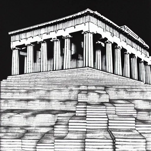 Prompt: endless acropolis by escher