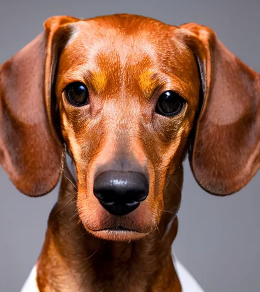 Image similar to owen wilson as a dachshund : : headshot : : studio lighting,