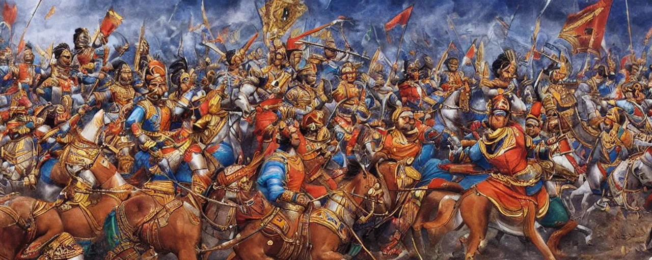 Image similar to The Battle of kurukshetra