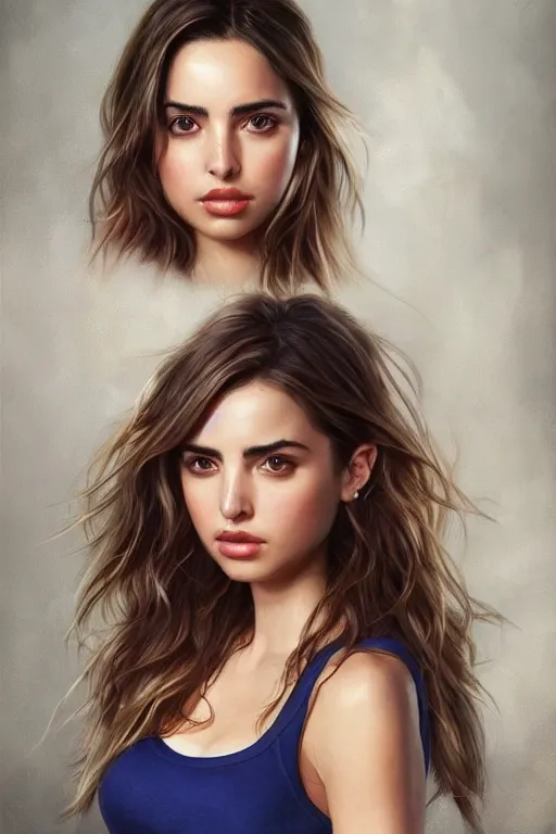 Prompt: ana de armas in the style of stefan kostic, realistic, full body, sharp focus, 8 k high definition, insanely detailed, intricate, elegant, art by stanley lau and artgerm