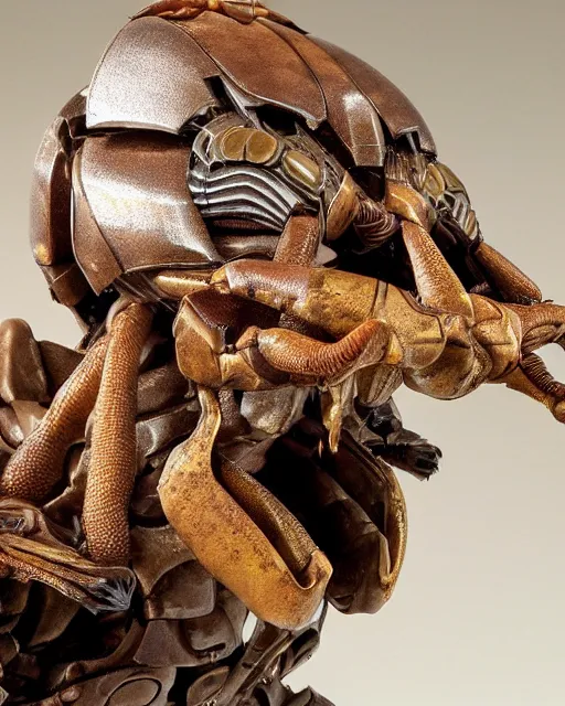 Image similar to highly detailed sculpture of the warrior bug from the movie starship troopers, studio lighting, no dof, photorealistic