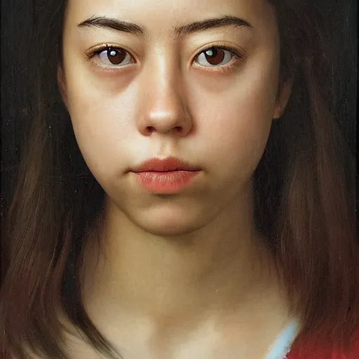 Image similar to a masterpiece portrait photo of a beautiful young woman who looks like a korean aubrey plaza