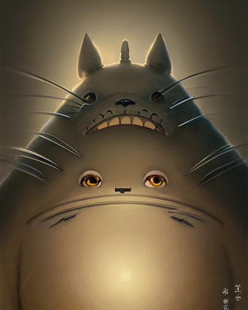 Image similar to real life photo of totoro, intricate, elegant, highly detailed, digital painting, artstation, concept art, smooth, sharp focus, illustration, art by artgerm and greg rutkowski and fra angelico and alphons mucha