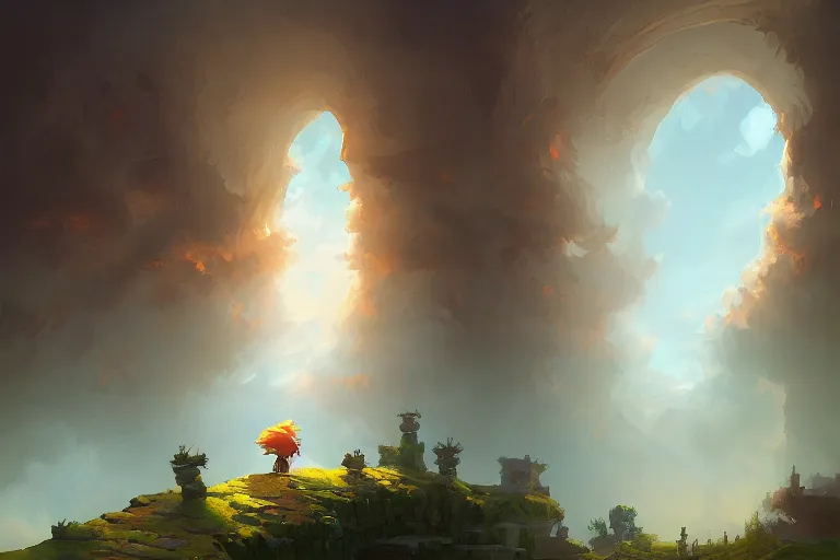 Image similar to painting of heaven by andreas rocha, digital painting, artstation, concept art, smooth, sharp focus, illustration