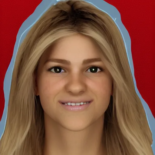 Image similar to face of British Shakira