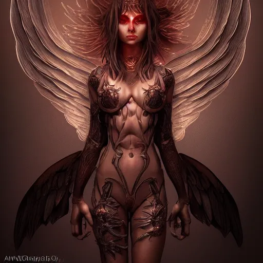 Image similar to a wlop 3 d render of the angel of death, intricate, extremely detailed, digital painting, artstation, concept art, smooth, sharp focus, illustration, intimidating lighting, incredible art