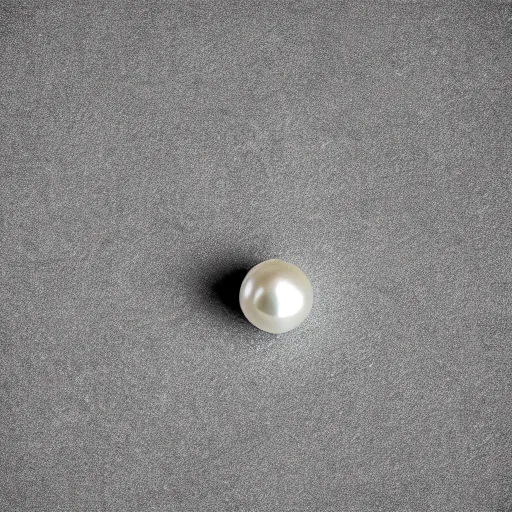 Image similar to a single pearl floating in gray space