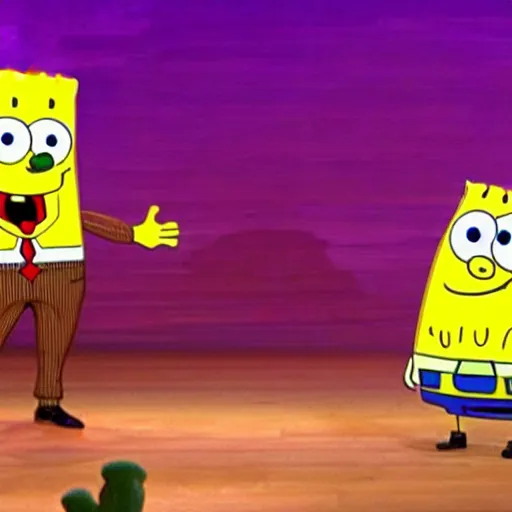 Prompt: spongebob on a ted talk