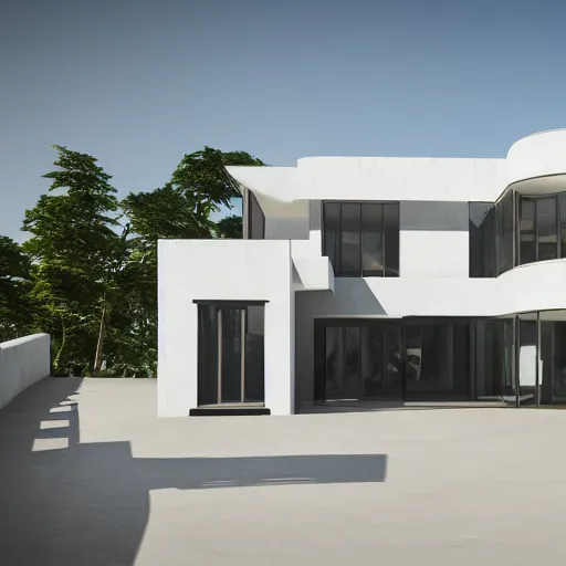 Image similar to still photo of an architecture accurate modern mansion, highly detailed, photorealistic portrait, bright studio setting, studio lighting, crisp quality and light reflections, unreal engine 5 quality render