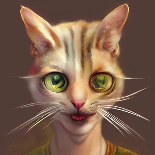 Image similar to hybrid of mouse and cat, half cat - half mouse, digital art, photo realistic, highly detailed, art by george stubbs, anton fadeev, james gurney, ilya kuvshinov