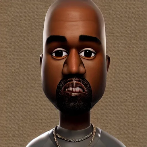 Image similar to Kanye West in a Pixar movie, 3D, 8K concept art, rendered in Renderman, detailed