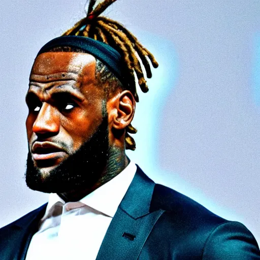 Image similar to lebron james with dreadlocks