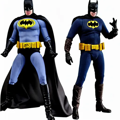 Prompt: batman 1 2 inch action figurine hot toys'sideshow