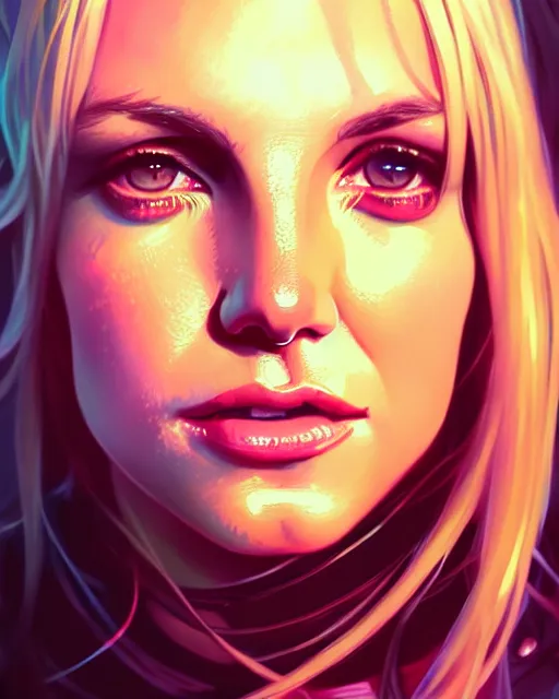 Prompt: highly detailed portrait of britney spears, stephen bliss, unreal engine, greg rutkowski, loish, rhads, beeple, makoto shinkai and lois van baarle, ilya kuvshinov, rossdraws, tom bagshaw, alphonse mucha, global illumination, detailed and intricate environment