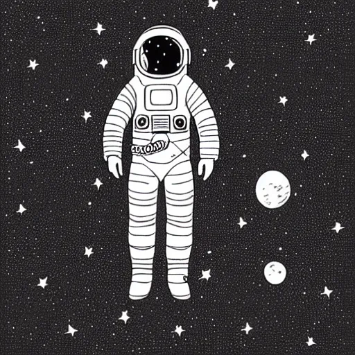 an astronaut in space, drawn with dots, art, | Stable Diffusion | OpenArt